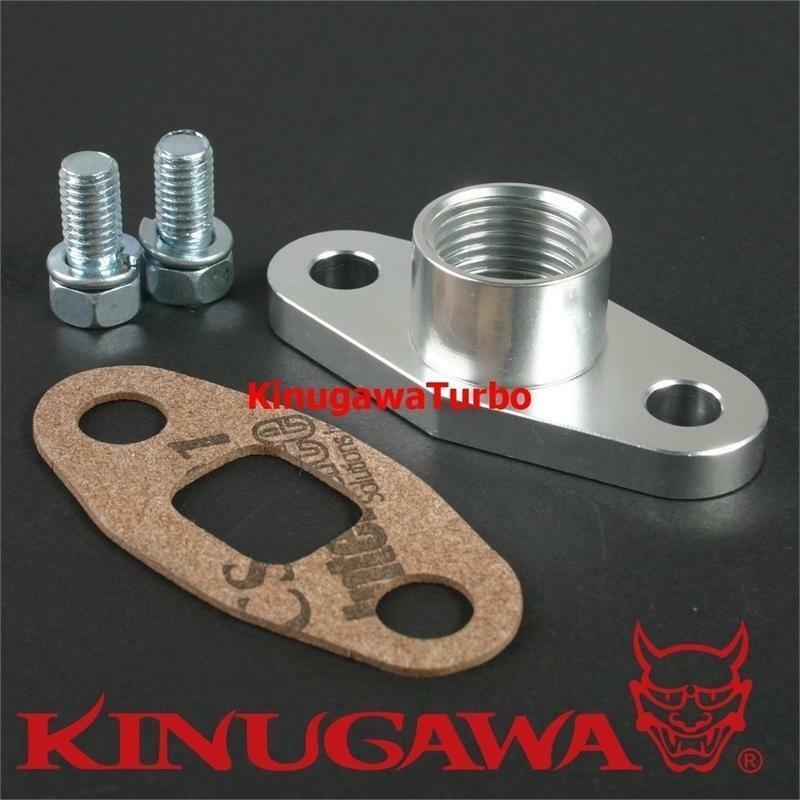 Billet Turbo Oil Return Flange Garrett T3 T4 T04B T04E T04S w/ 1/2 PT Aluminum