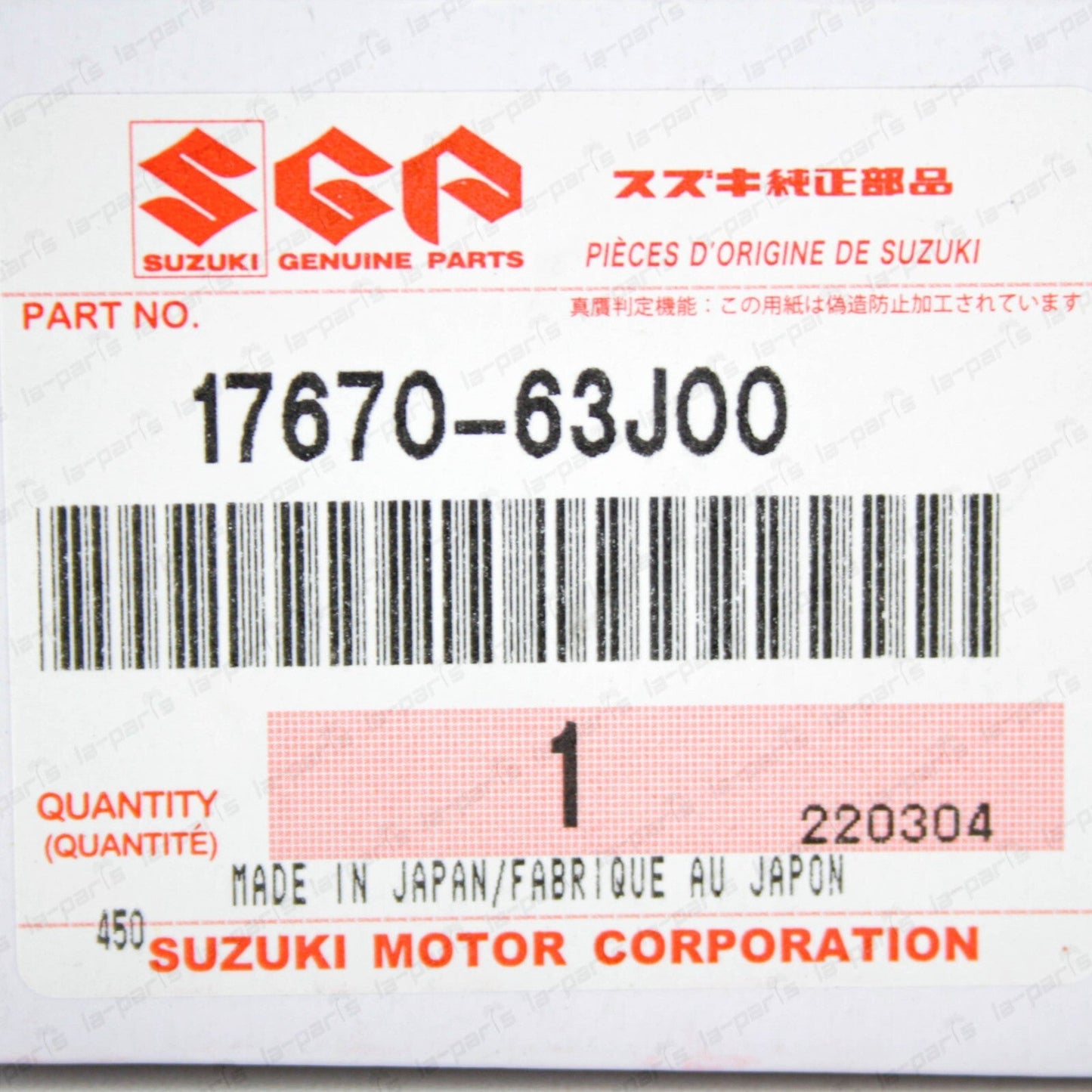 NEW GENUINE SUZUKI 10-13 SX4 GRAND VITARA ENGINE COOLANT THERMOSTAT 17670-63J00