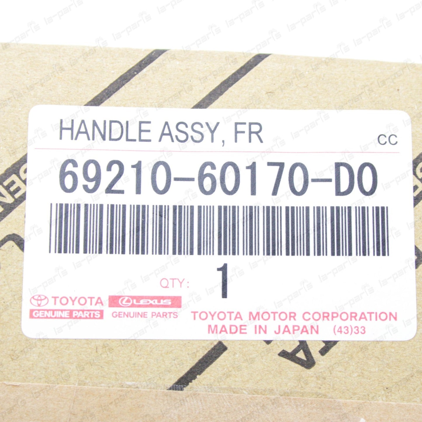 NEW GENUINE LEXUS 10-22 GX460 GARNET RED 3S0 OUTER REAR DOOR HANDLE RH / LH