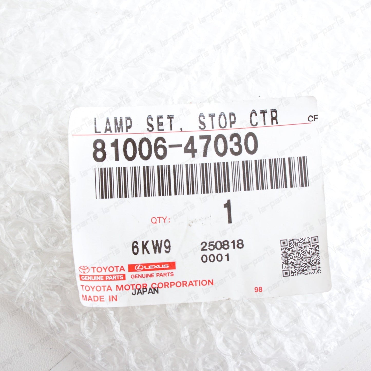 New Genuine OEM Toyota 16-22 Prius Rear Center High Mount Stop Lamp 81006-47030