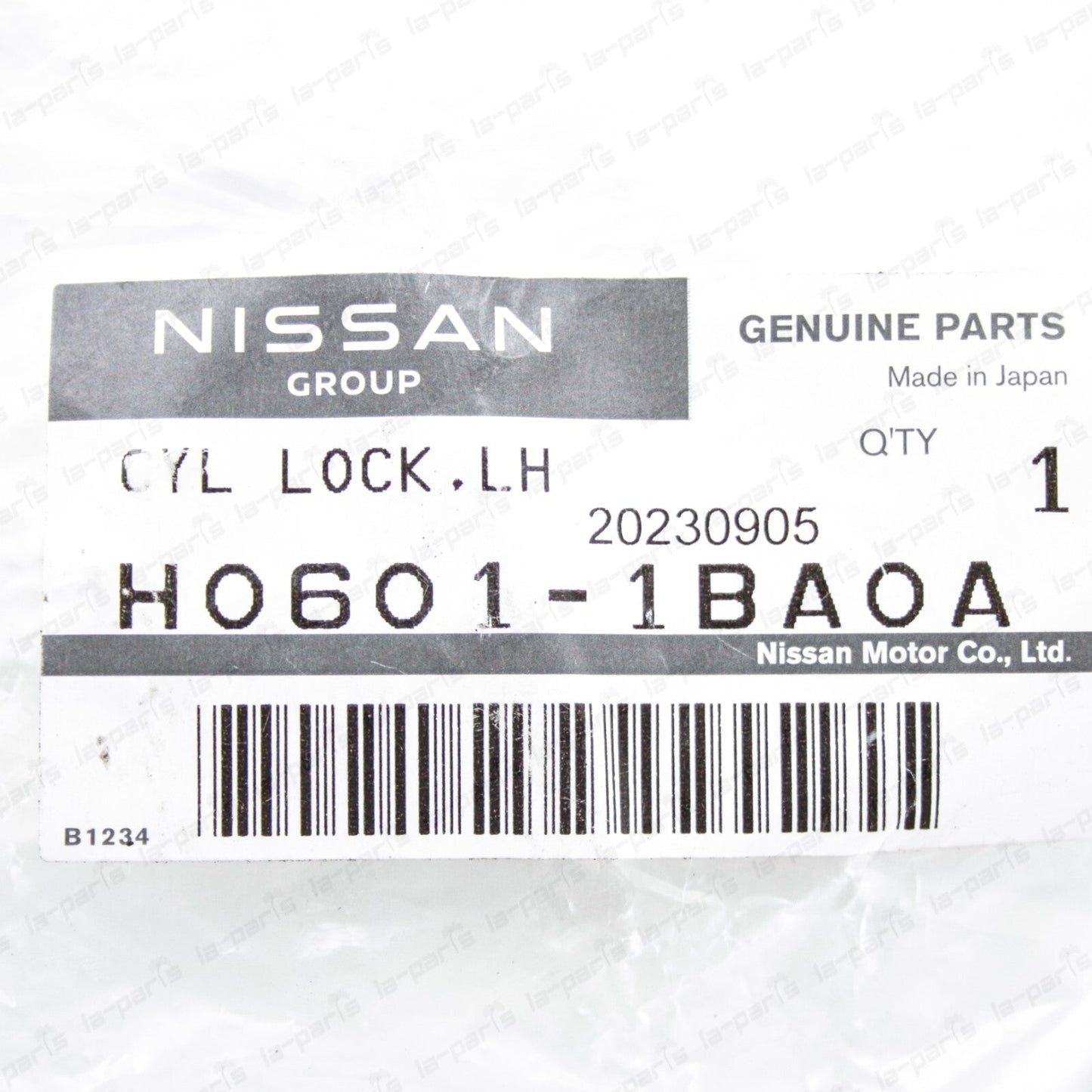 Genuine OEM Nissan 17-22 Armada Infiniti Driver Door Cylinder Lock H0601-1BA0A