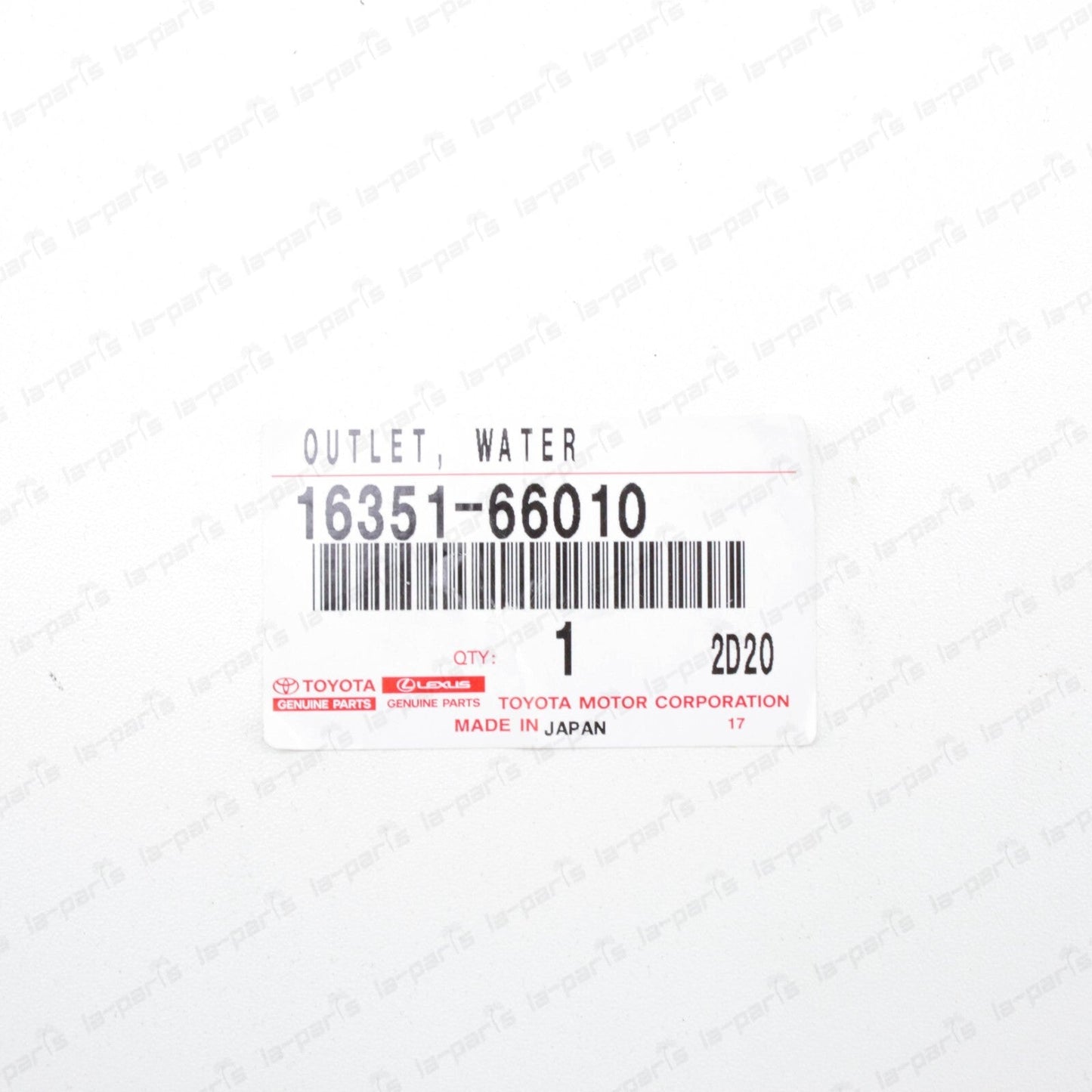 NEW GENUINE TOYOTA 95-97 LAND CRUISER 80 LX450 WATER BY-PASS OUTLET 16351-66010