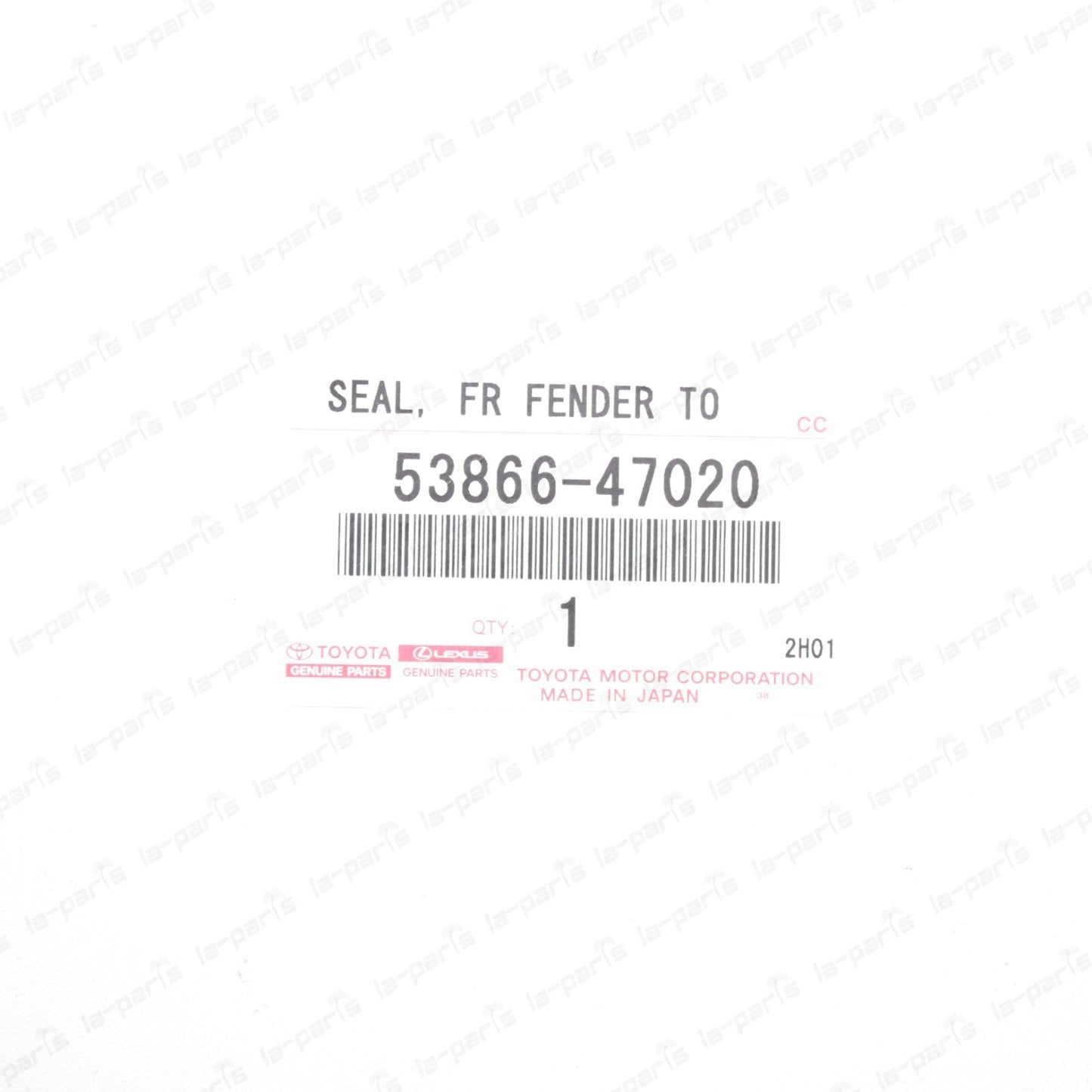 GENUINE TOYOTA 2010-2015 PRIUS PASSENGER SIDE FENDER TO COWL SEAL 53866-47020