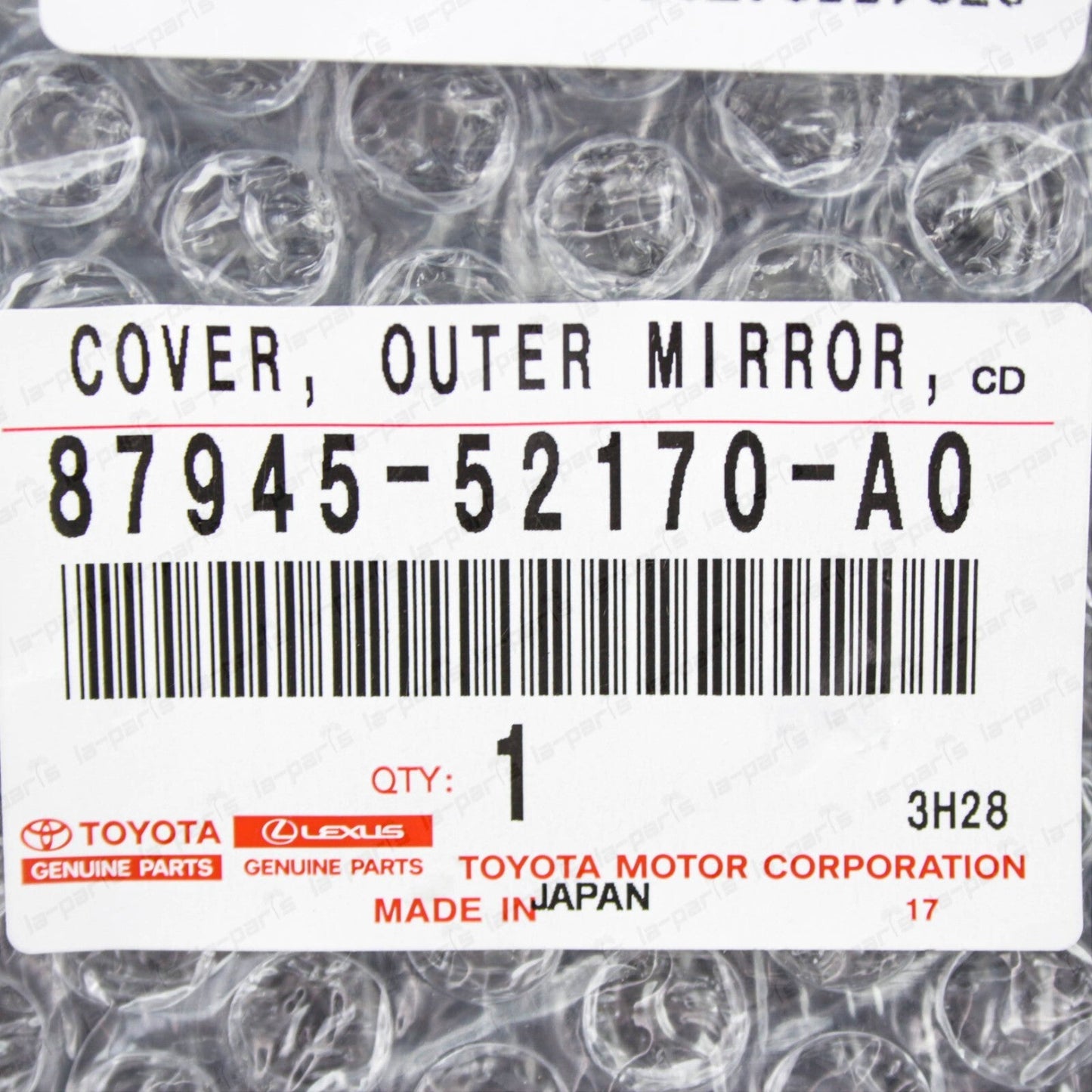 New Genuine Toyota 12-19 Prius "C" Driver Mirror Cover 040 White 87945-52170-A0