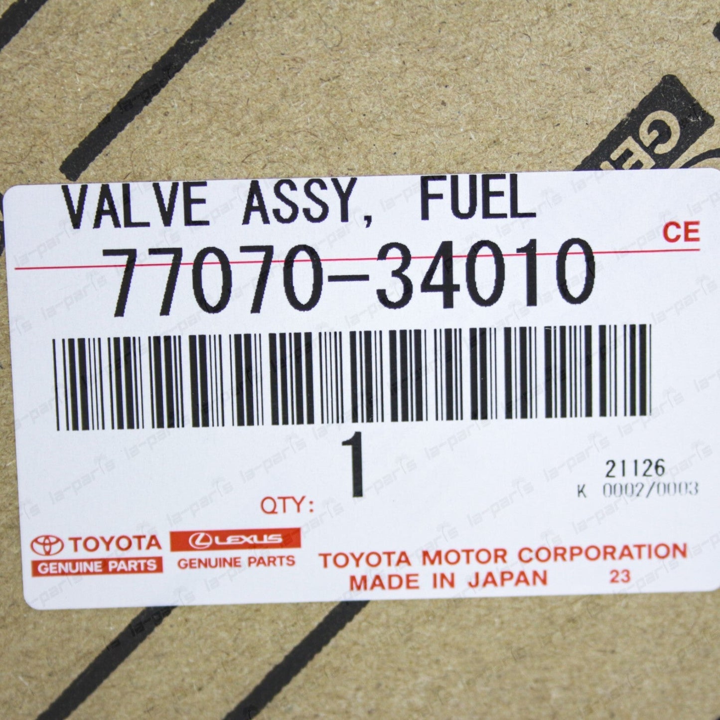 New Genuine Toyota 10-17 Sequoia Tundra Fuel Tank Reservoir Valve 77070-34010