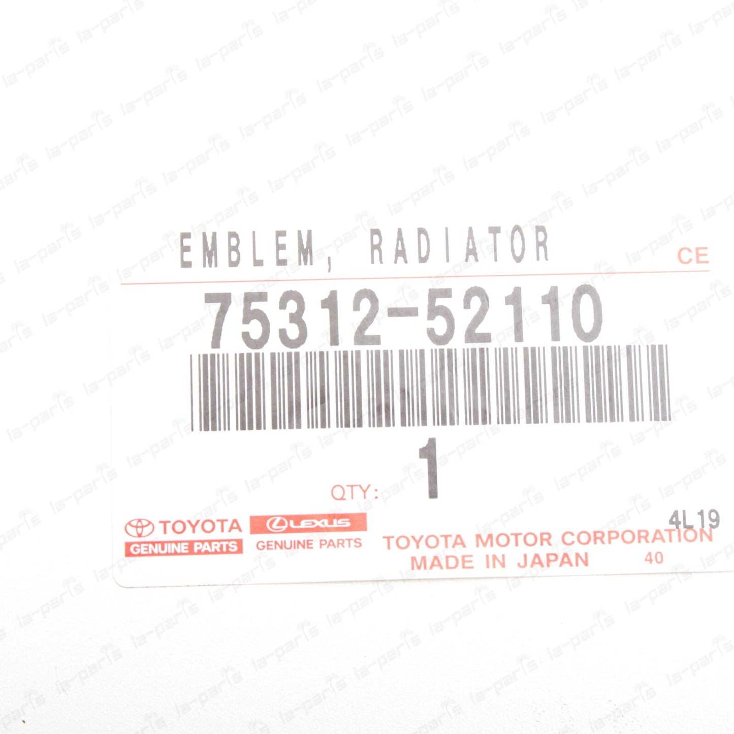 New Genuine OEM Toyota 2006-2013 Vitz Yaris Vios Red Front Grille RS Emblem