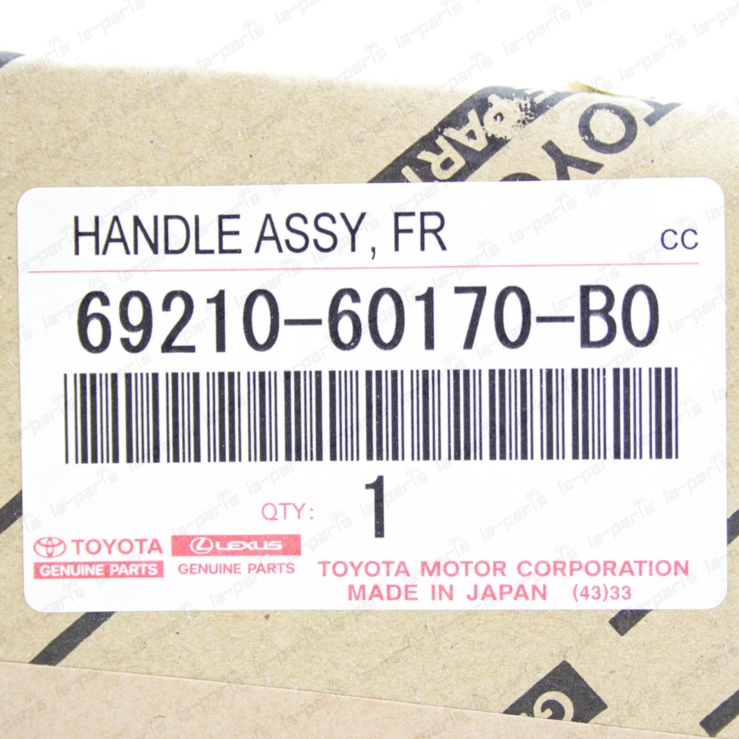 GENUINE LEXUS 2010-2015 GX460 TUNGSTEN PEARL 1G1 OUTER REAR DOOR HANDLE RH / LH