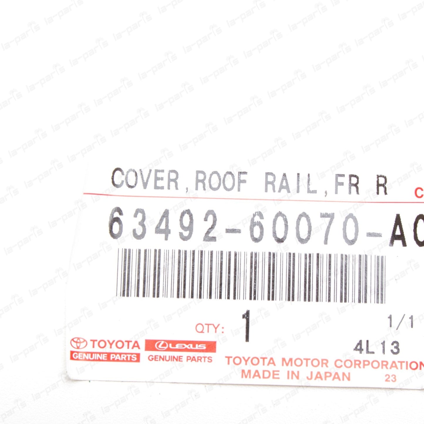 Genuine Lexus LX470 White Pearl Front Driver Roof Rack Leg Cover 63492-60070-A0