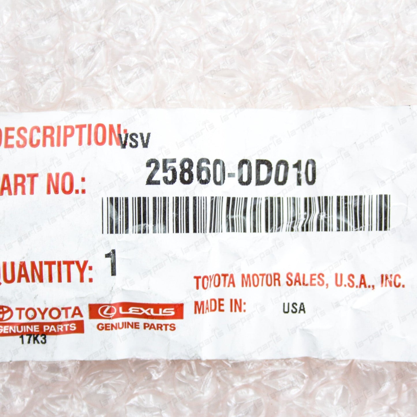 New Genuine OEM Toyota 99-02 Corolla 1ZZFE Vapor Canister Purge Solenoid Valve