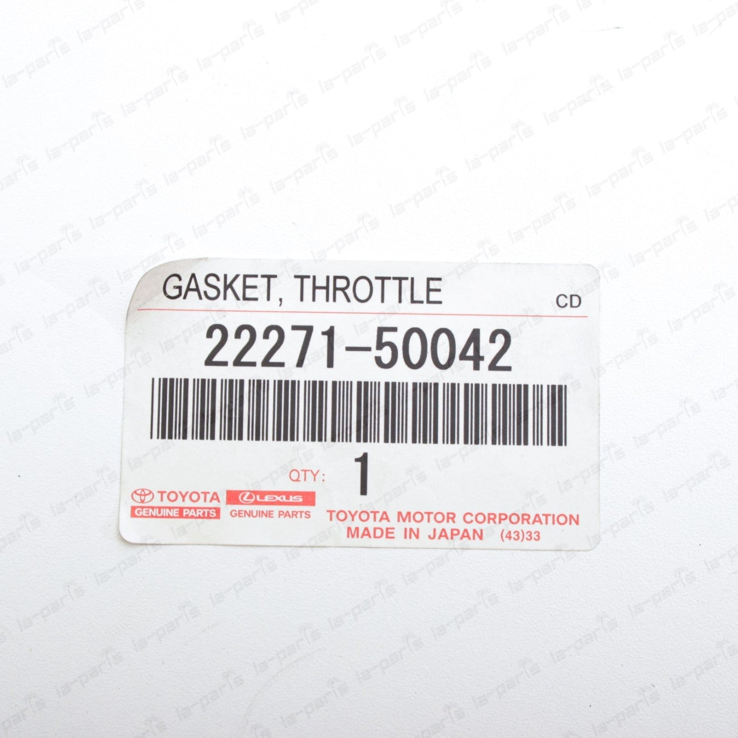 New Genuine OEM Toyota Lexus 1998-2010 V8 Throttle Body Gasket 22271-50042