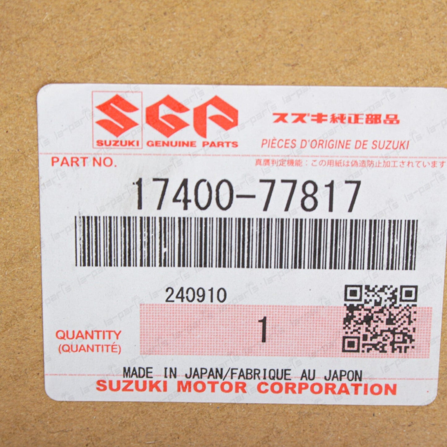 New Genuine OEM Suzuki Grand Vitara SX4 Water Pump 17400-77817