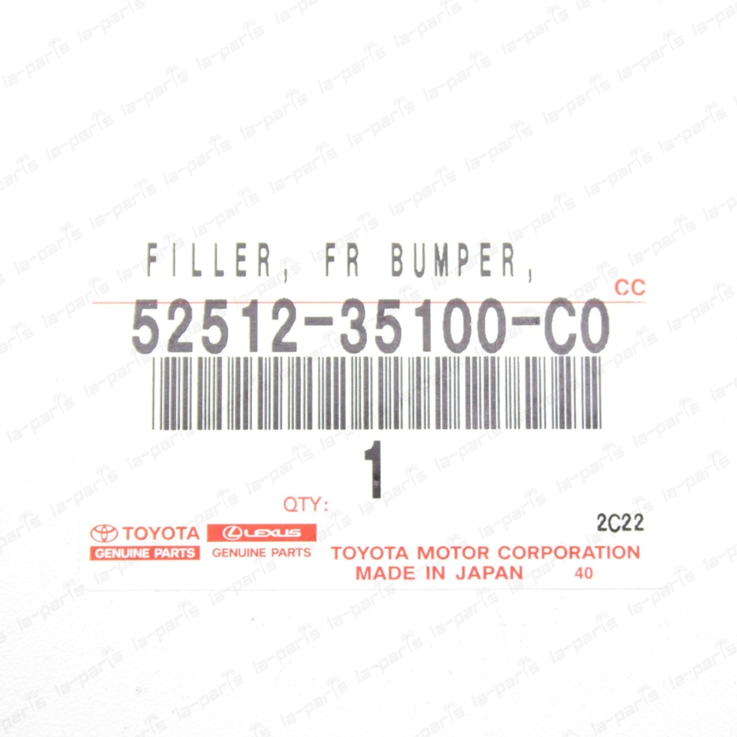 New Genuine Toyota FJ Cruiser 07-14 BLACK Front RH Bumper Filler 52512-35100-C0