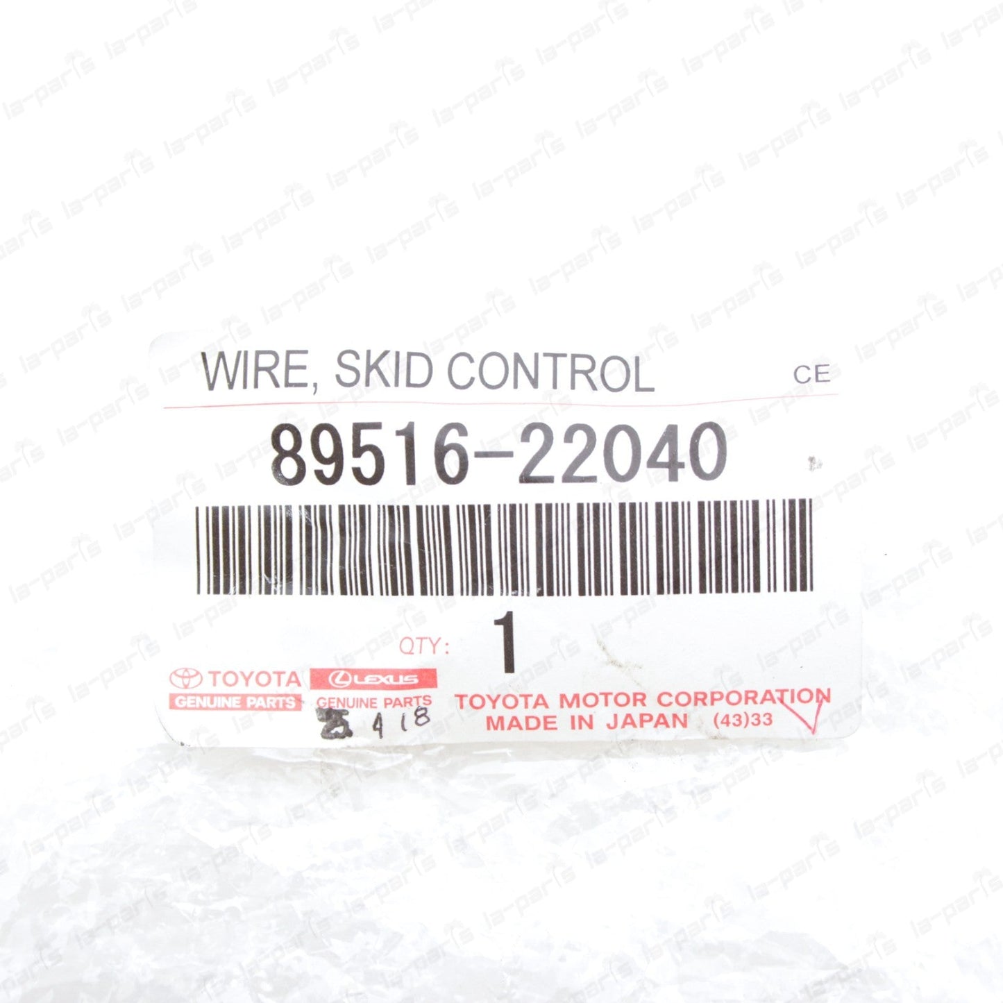 Genuine Lexus 06-13 IS250 350 ISF GS350 Rear Driver ABS Sensor Wire 89516-22040