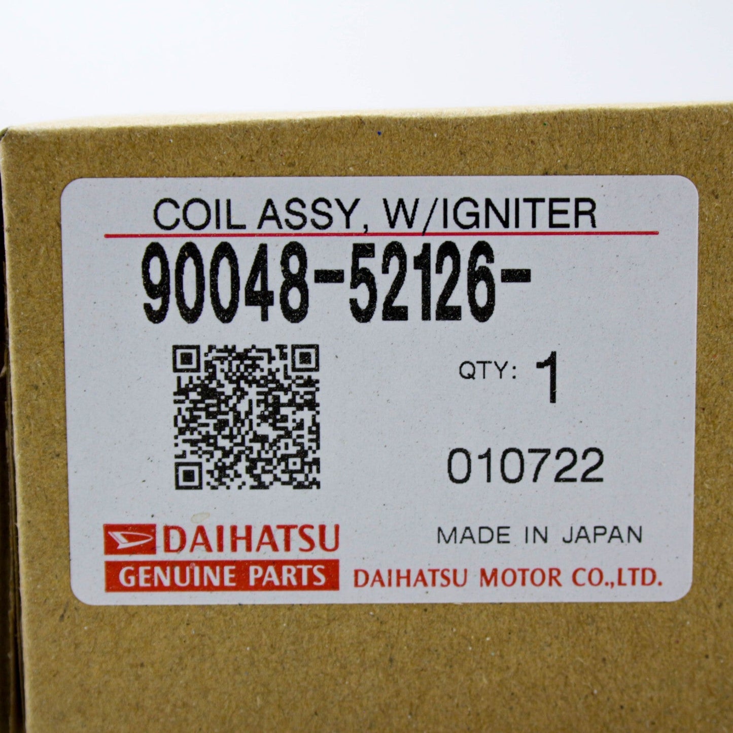New Genuine Daihatsu HIJET S200P S210P Cuore Ignition Coil 90048-52126
