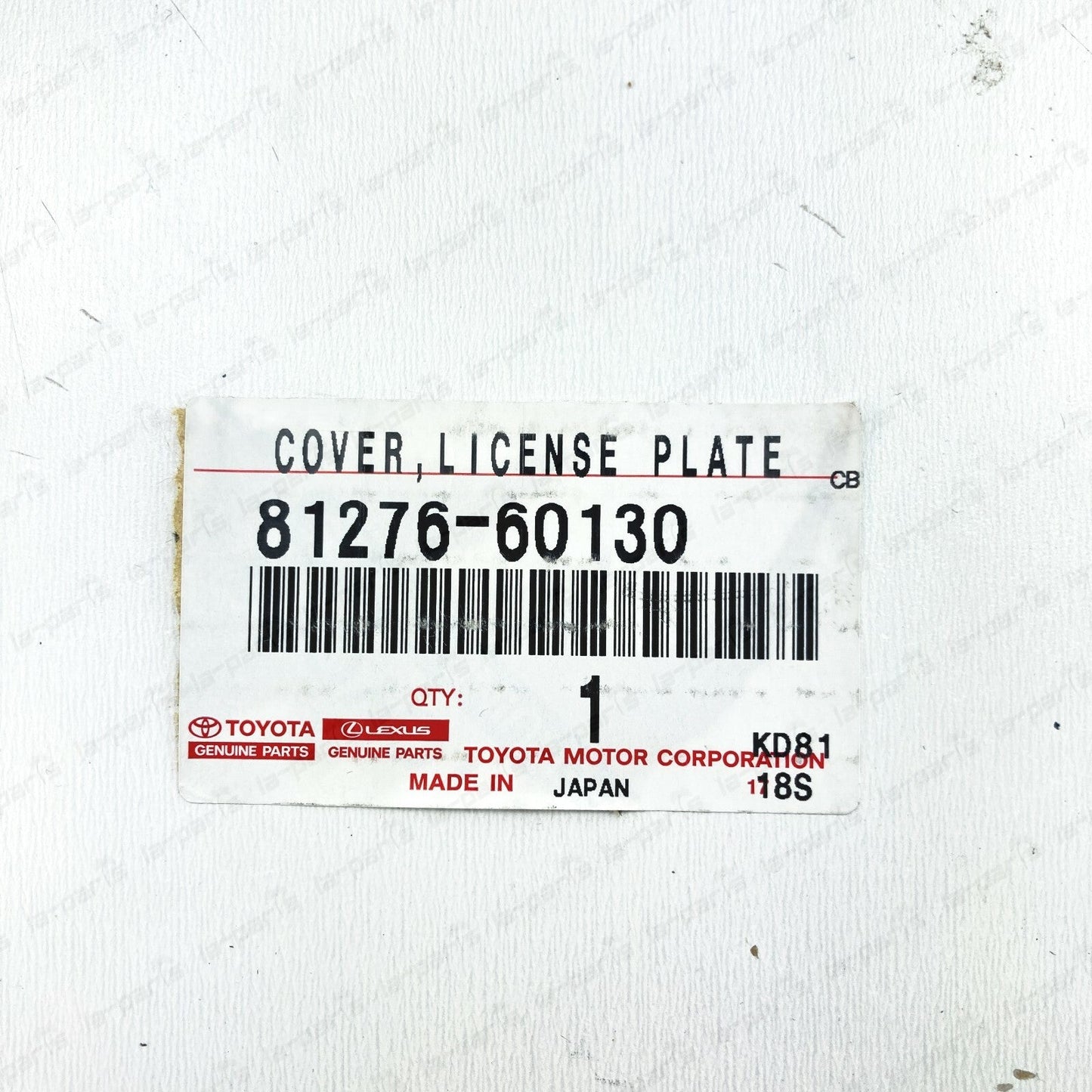 NEW GENUINE TOYOTA LAND CRUISER 80 LICENSE PLATE LAMP COVER 81276-60130