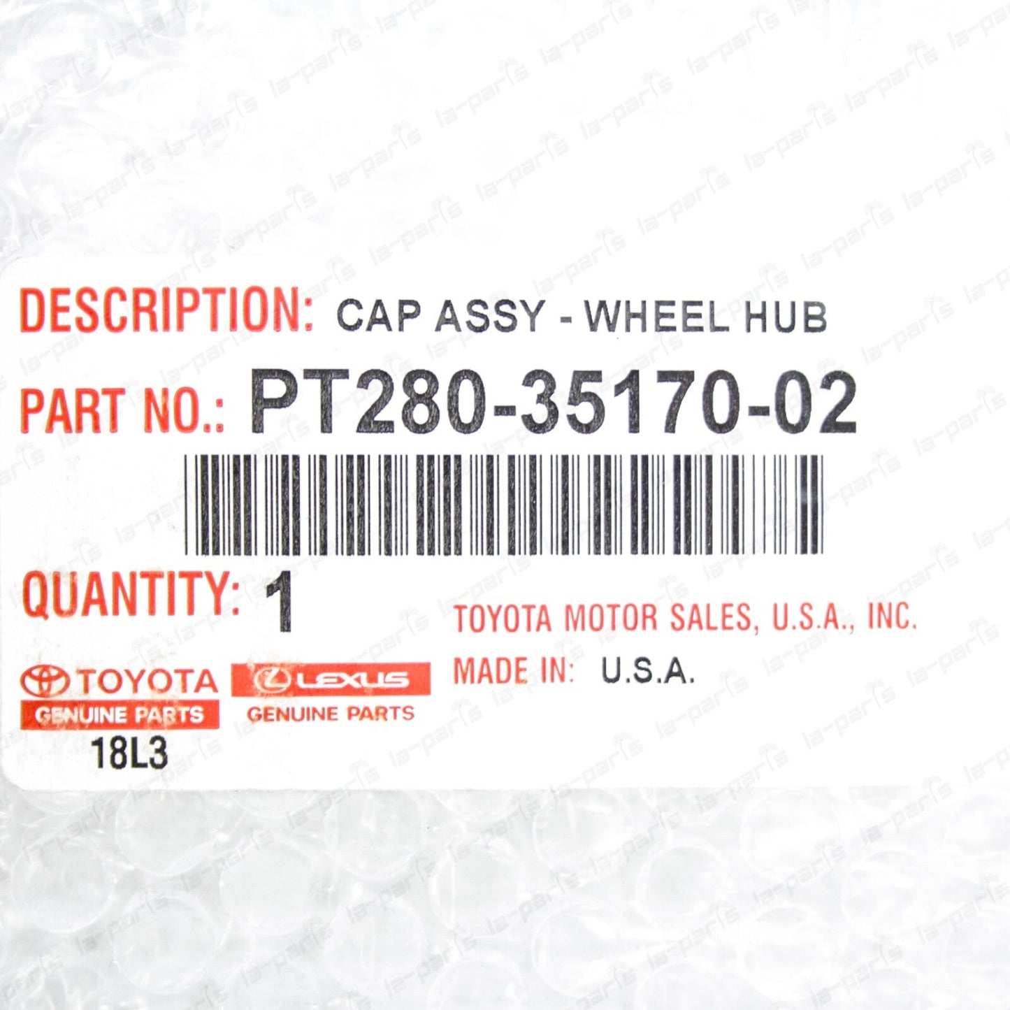 New Genuine OEM Toyota 16-21 Tacoma TRD PRO Wheel Center Cap PT280-35170-02