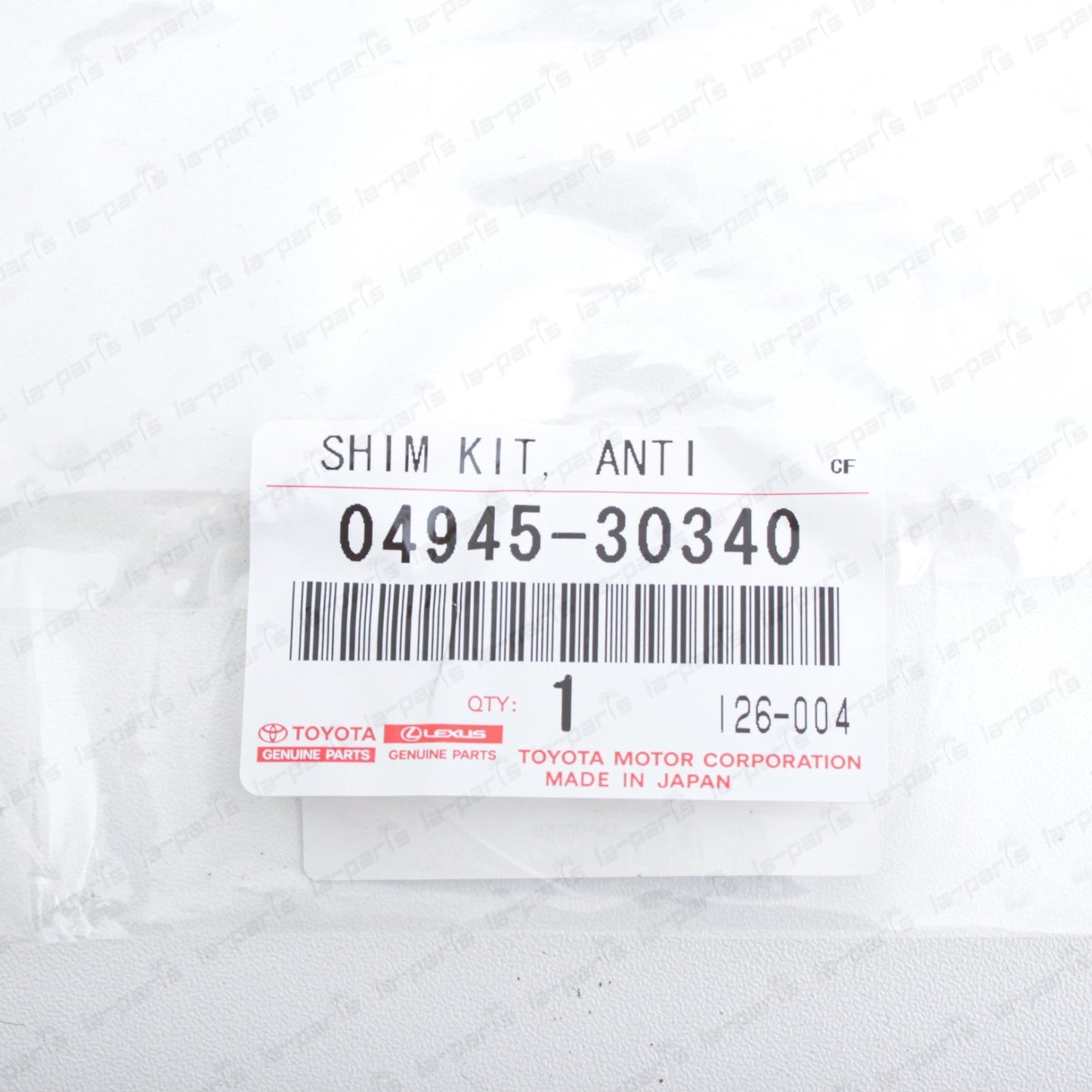 New Genuine OEM Lexus 13-24 GS IS RC F-Sport Front Brake Shim Kit 04945-30340