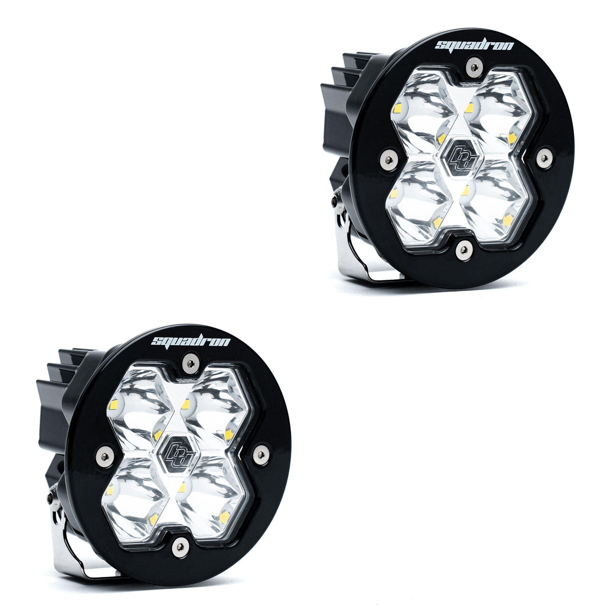 Squadron-R 2.0 Sport Black LED Auxiliary Light Pod Pair (No Harness) Universal Clear Spot