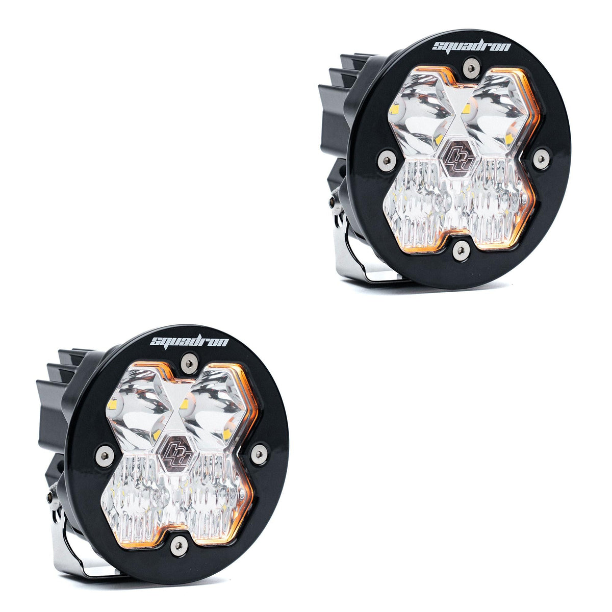 Squadron-R 2.0 Sport Black LED Auxiliary Light Pod Pair (No Harness) Universal Clear Driving/Combo