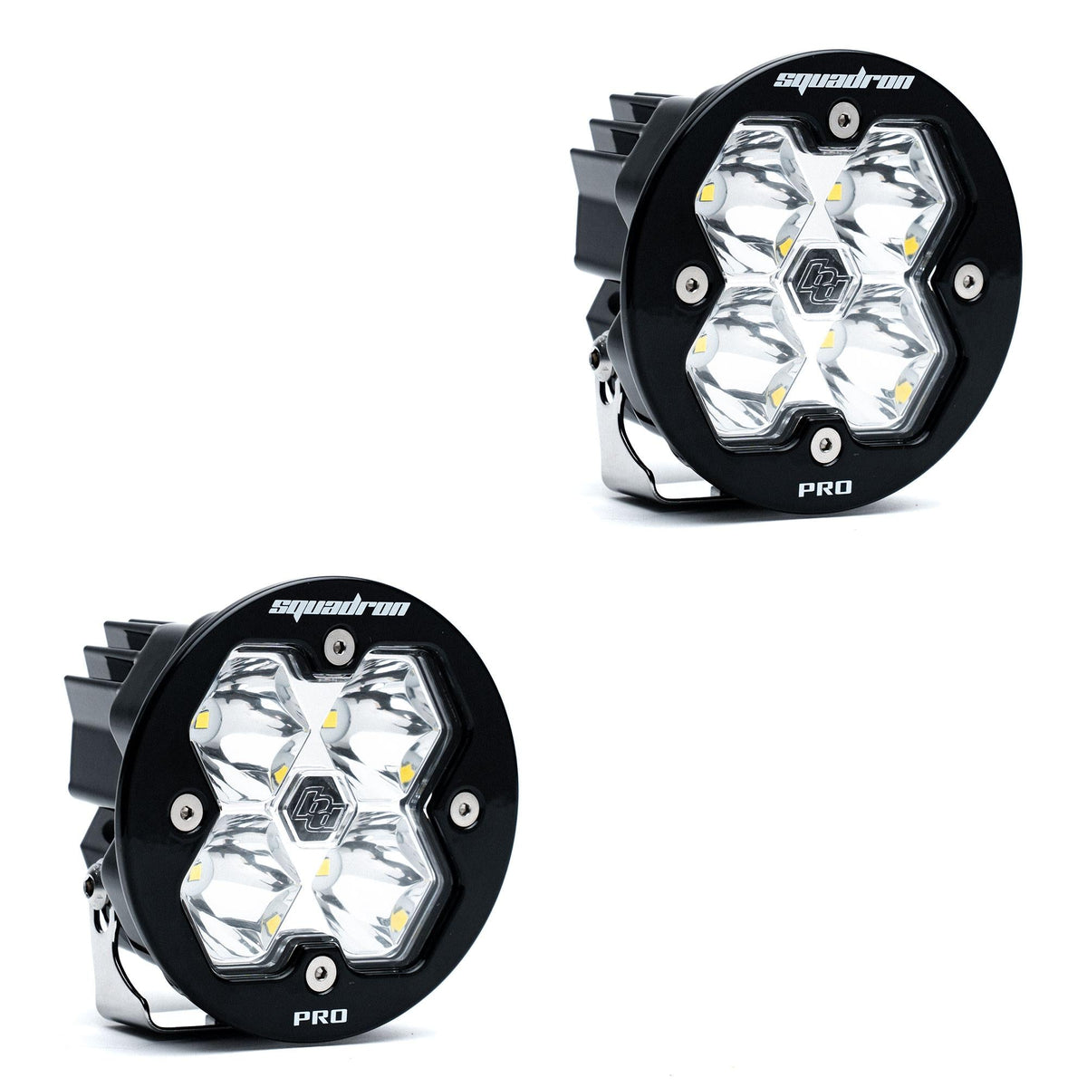 Squadron-R 2.0 Pro Black LED Auxiliary Light Pod Pair (No Harness) Universal Clear Spot