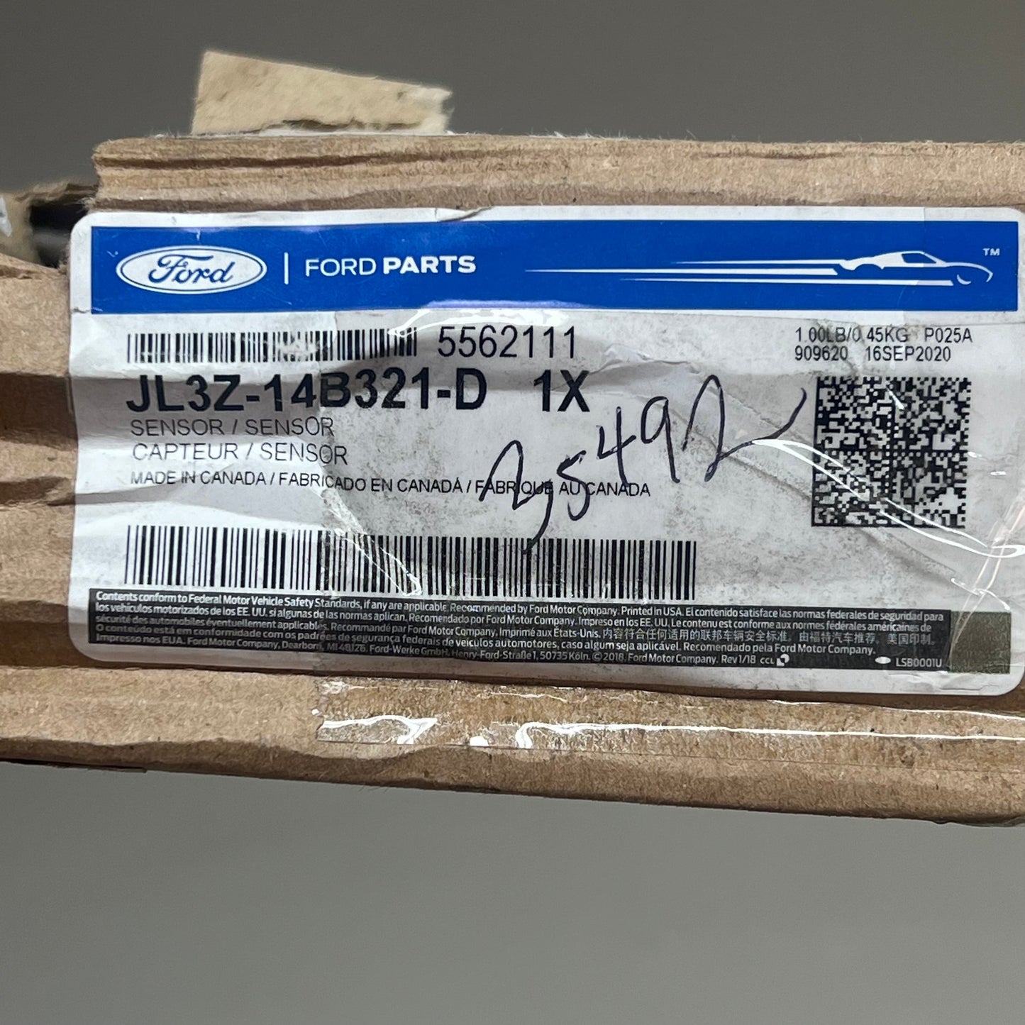 FORD SDM Control Module Sensor Assembly Genuine OEM 2018-20 F-150 JL3Z-14B321-D