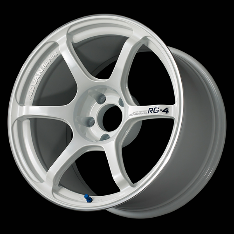 Advan RG-4 17x9.0 / +35 Offset / 5x114.3 / 73mm Bore / Racing White Metallic and Ring YA47I35EWMR