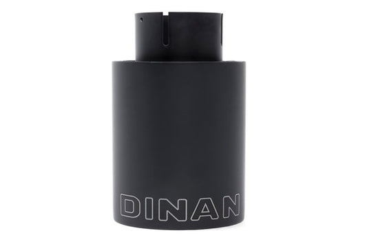 Dinan Double-Walled 4" Clamp-On Exhaust Tip (Black Ceramic) Black - 4" Outlet, 2.5" Inlet