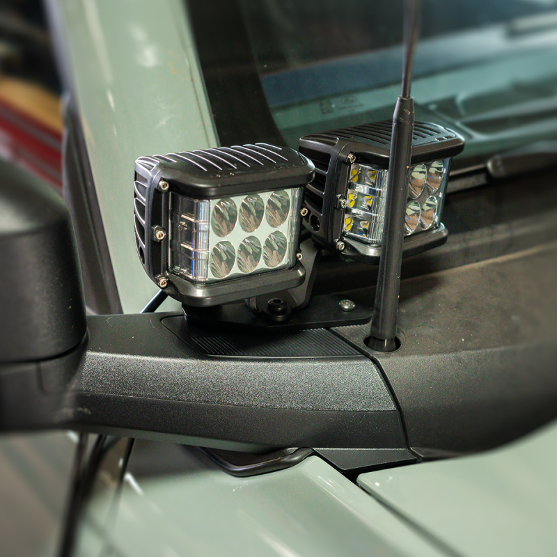Cali Raised LED Cali Raised 2021+ Ford Raptor Ditch Light Mount Kit - 2 3.5 Inch Round Cannon Pods/2 3.5 In RD CR4035