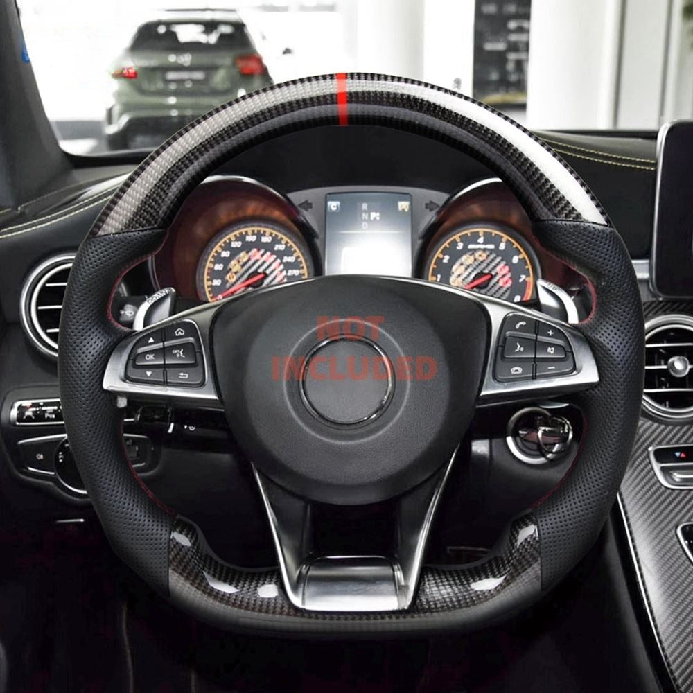 Carbon Fiber Steering Wheel for Mercedes-Benz W205 AMG C63 / GLE / GLS / CLA (Vibration)
