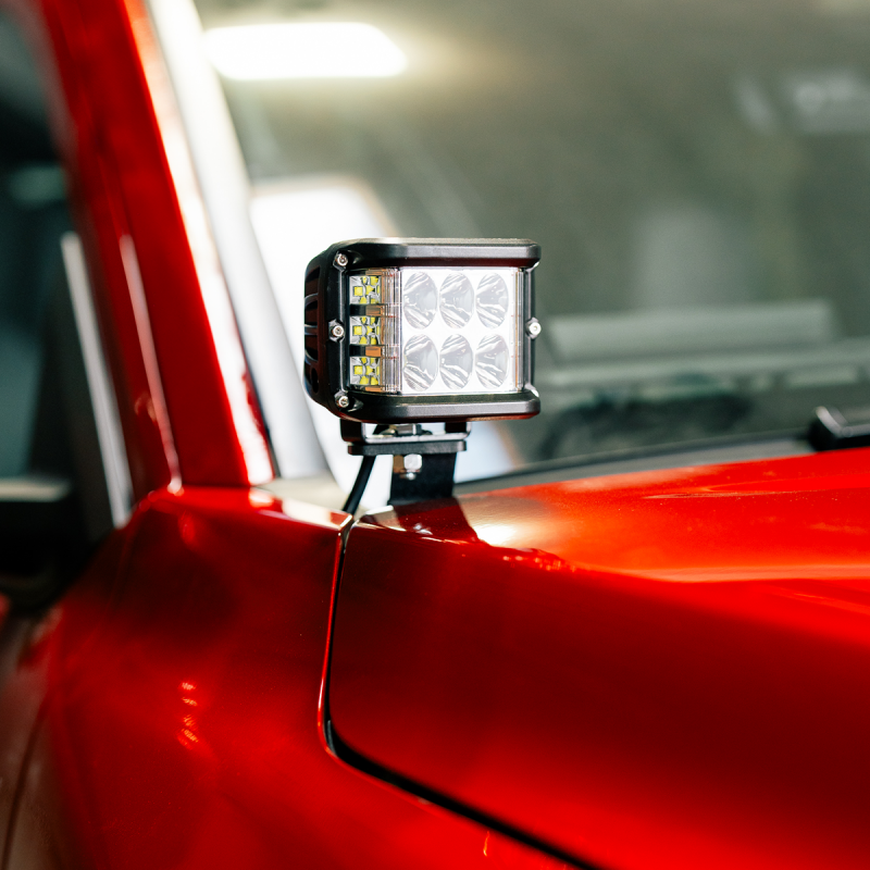 Cali Raised LED Cali Raised 2024+ Toyota Tacoma Ditch Light Bracket Kit - 2 3X2 18W Led Pods/Toyota Oem SQ Style CR4042
