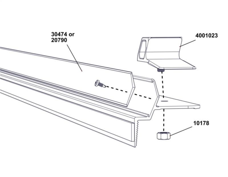Access Slide In Hook Replacement Kit 1-1/2in x 17 ft w/ 4 screws 30474
