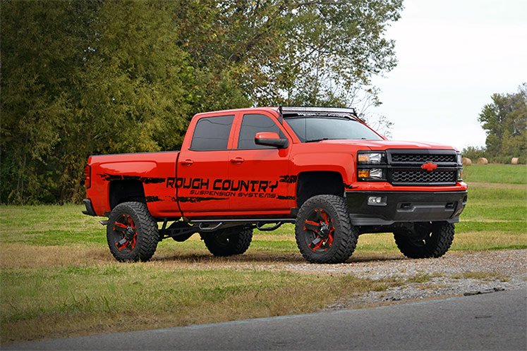 54 Inch Curved LED Light Bar Upper Windshield Mounts 15-19 Silverado/Sierra 2500HD/3500HD Rough Country