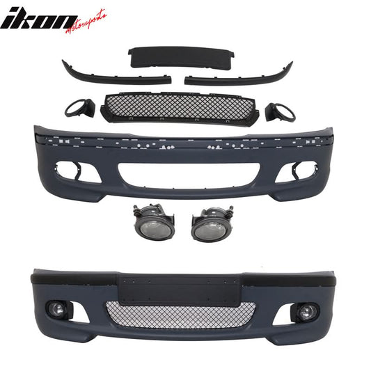 Fits 99-05 BMW E46 M Tech Msport Front Bumper PP + Fog Lights
