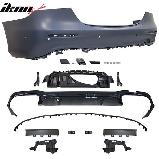 2021-2023 Benz W213 E-Class E63 Style Unpainted Rear Bumper Cover