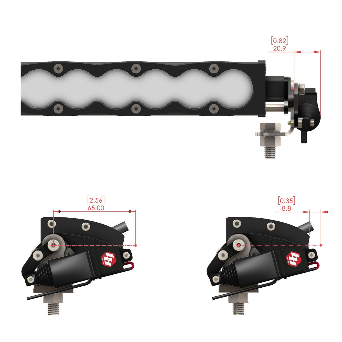 Reflex Light Actuator Kit S8 Double 20 Inch Light Bar