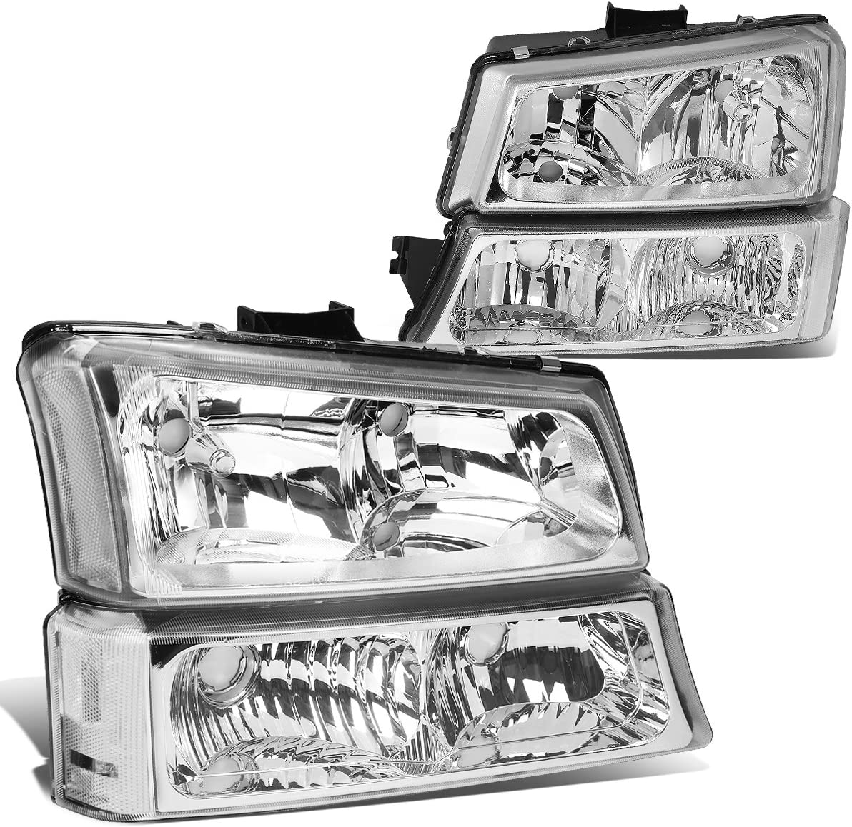 Dna Motoring Hlohcs034pcham Headlight Assembly Driver And Passenger Side