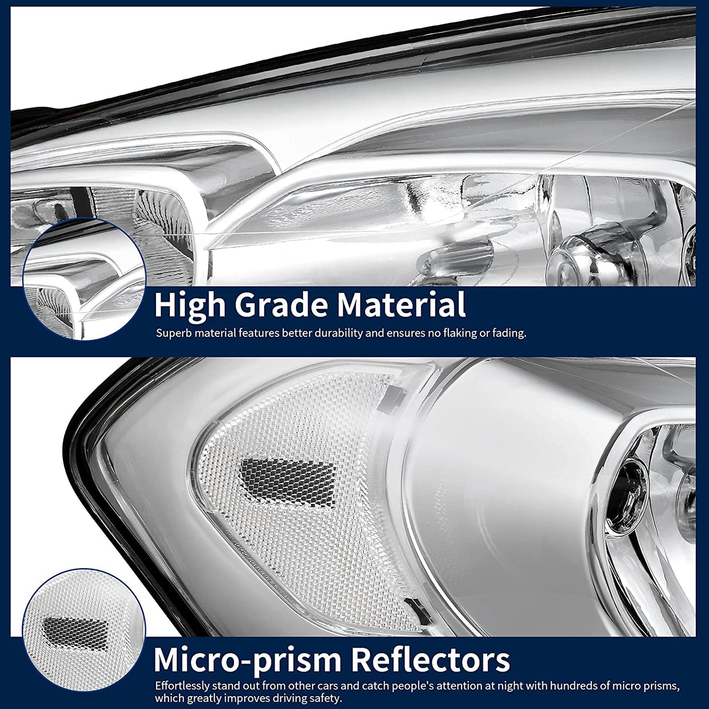 Autosaver88 Headlights Assembly Pair Compatible With 0613 Chevrolet Impala 1416 Chevy Limited 06 07 Monte Carlo Headlamp Replacement Chrome Housing Reflector A Clear Lens Oe