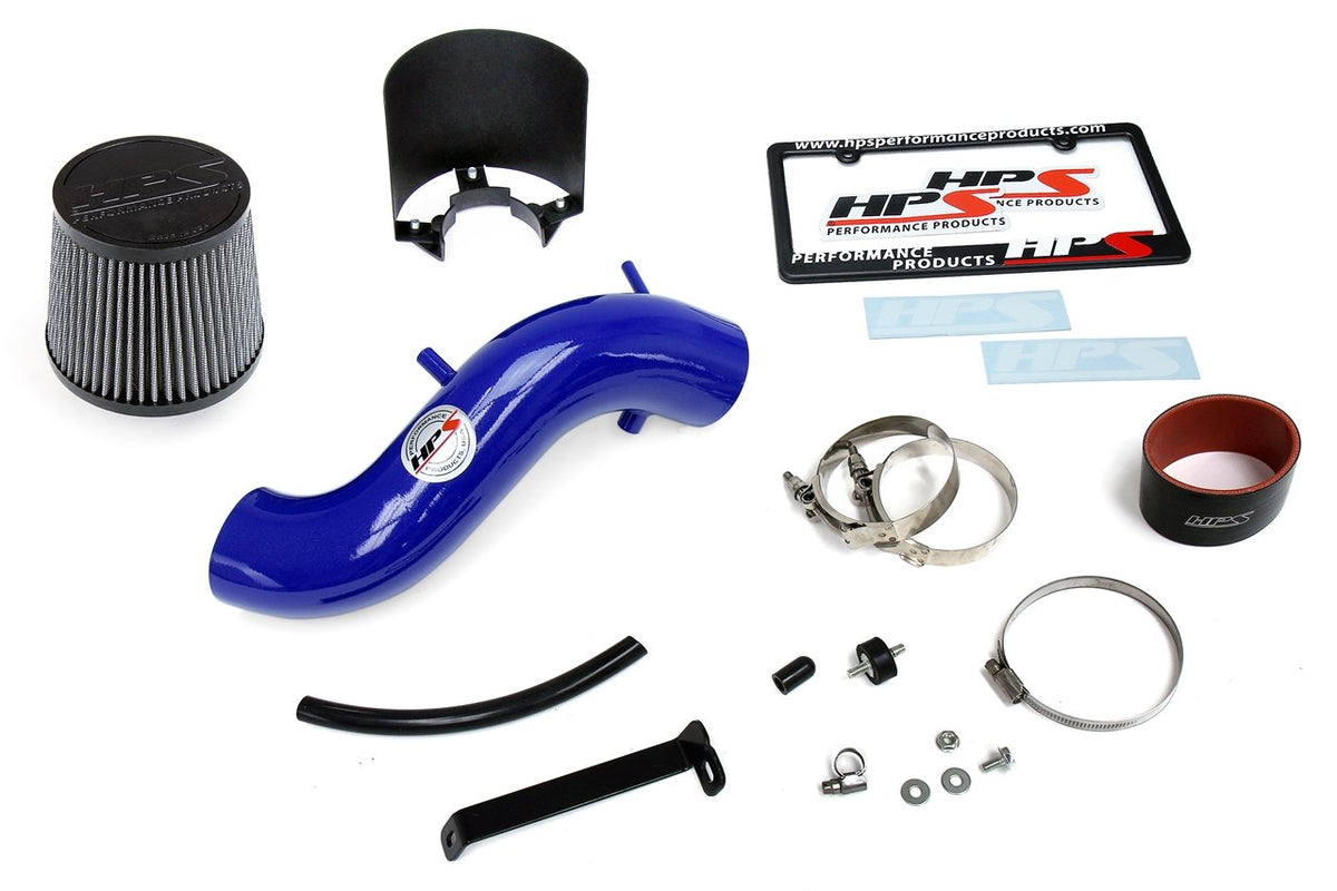 HPS Shortram Air Intake Kit 2011-2015 Kia Optima 2.4L, Includes Heat Shield, Blue