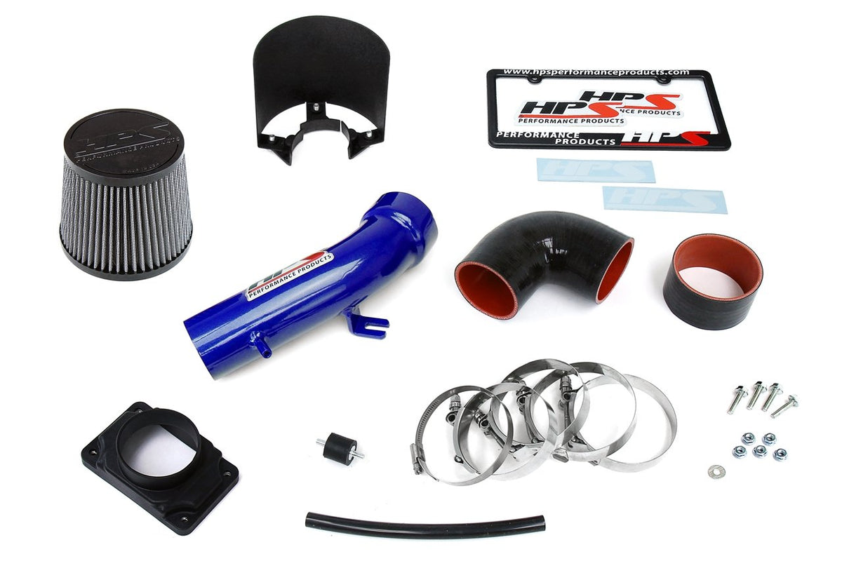 HPS Shortram Air Intake Kit 2001-2003 Chrysler Sebring Lxi 3.0L V6, Includes Heat Shield, Blue