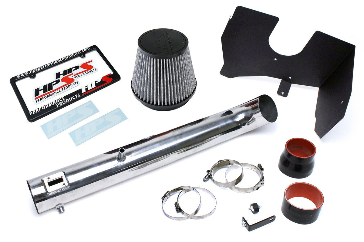 HPS Shortram Air Intake Kit 2005-2015 Nissan Xterra 4.0L V6, Includes Heat Shield, Polish