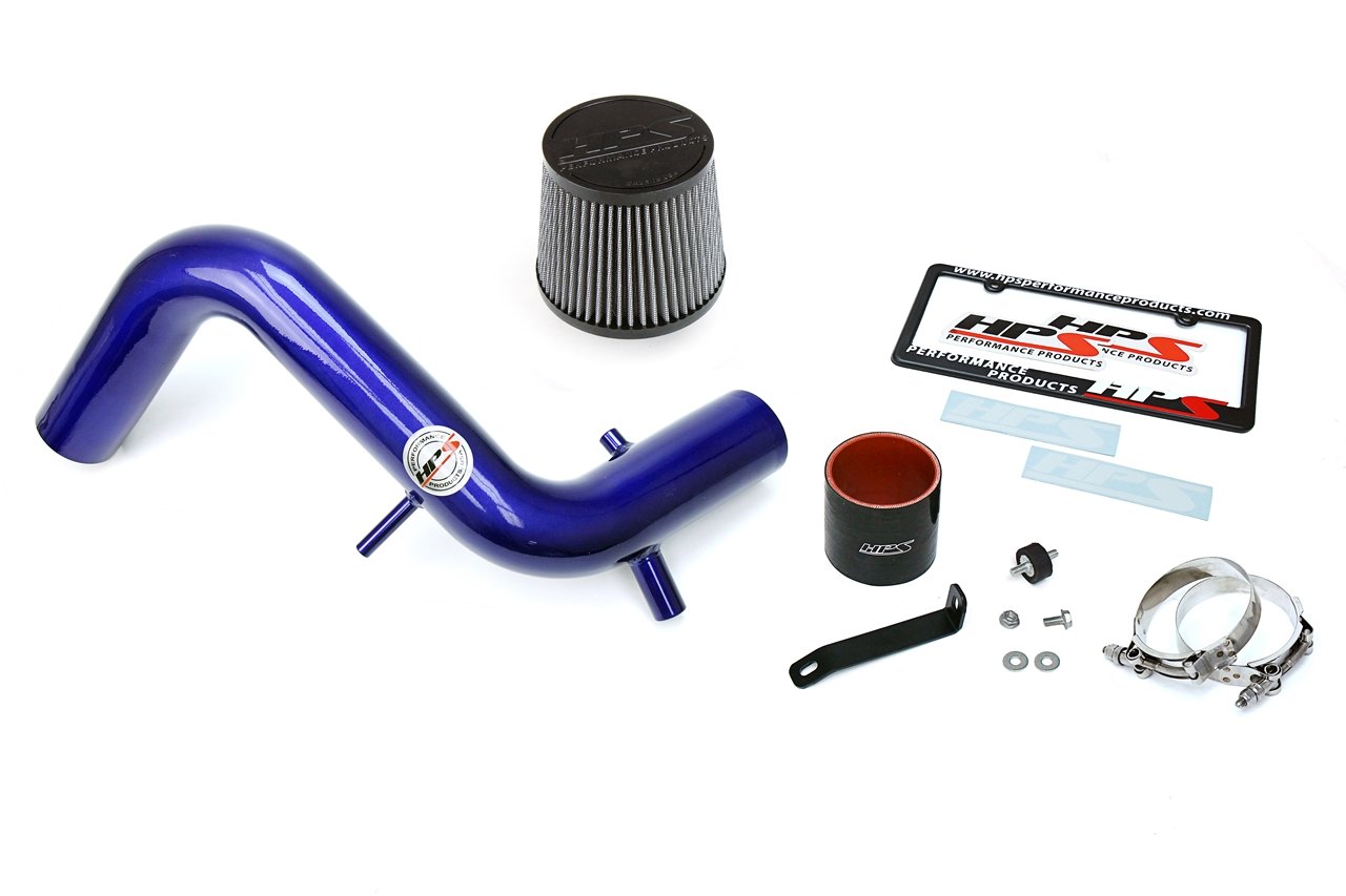 HPS Shortram Air Intake Kit 2013-2017 Hyundai Veloster 1.6L Turbo, Blue