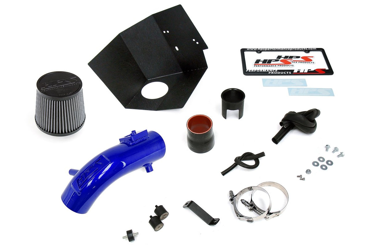 HPS Shortram Air Intake Kit 2017-2018 Toyota Corolla iM 1.8L, Includes Heat Shield, Blue