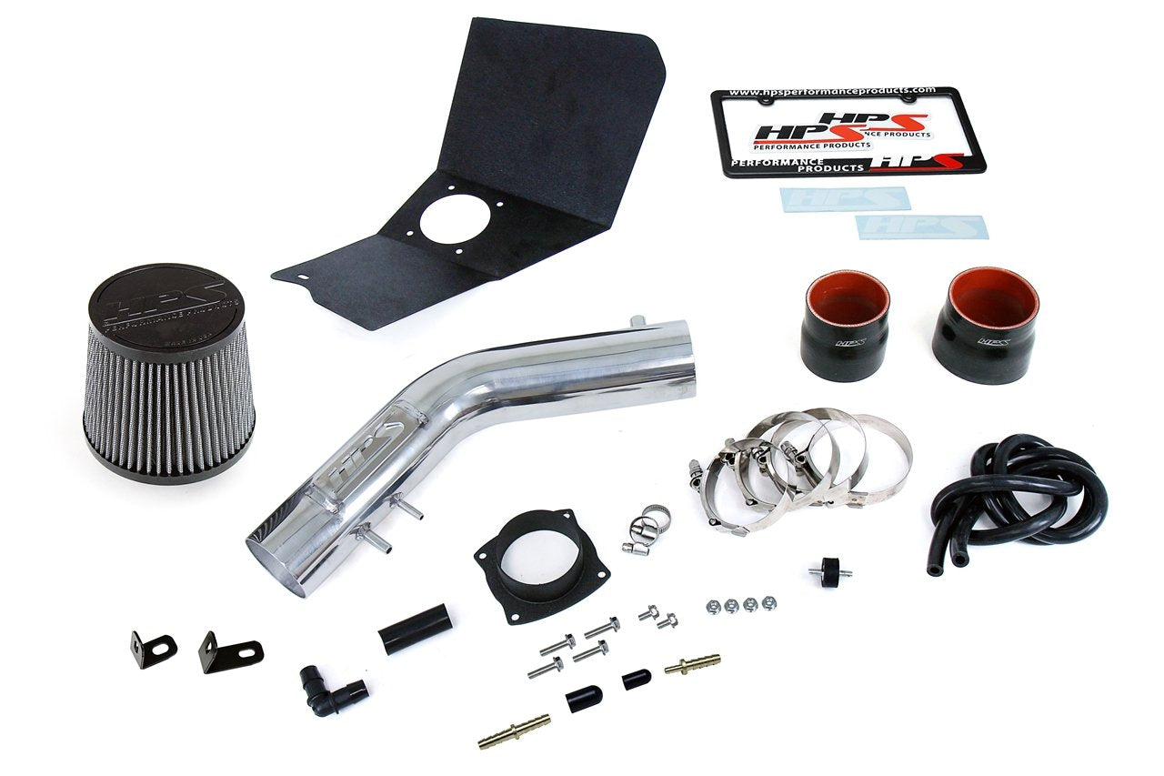 HPS Shortram Air Intake Kit 1995-1999 Toyota Tacoma 2.4L 2.7L, Includes Heat Shield, Polish