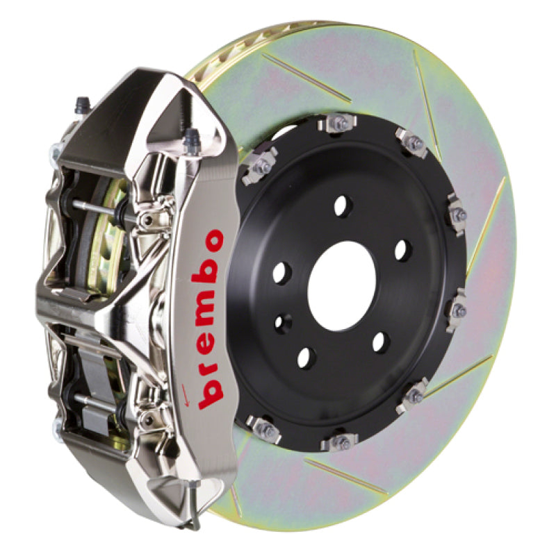 Brembo 08-17 A5 Front GTR BBK 6 Piston Billet 380x34 2pc Rotor Slotted Type1-Nickel 1N2.9050AR