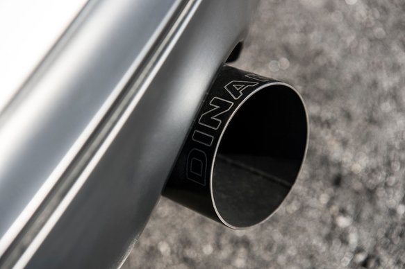 Dinan Free Flow Axle-Back Exhaust - 2014-2016 BMW M235i Stainless Steel - Black Tips - w/o M-Performance Rear Valance - F22
