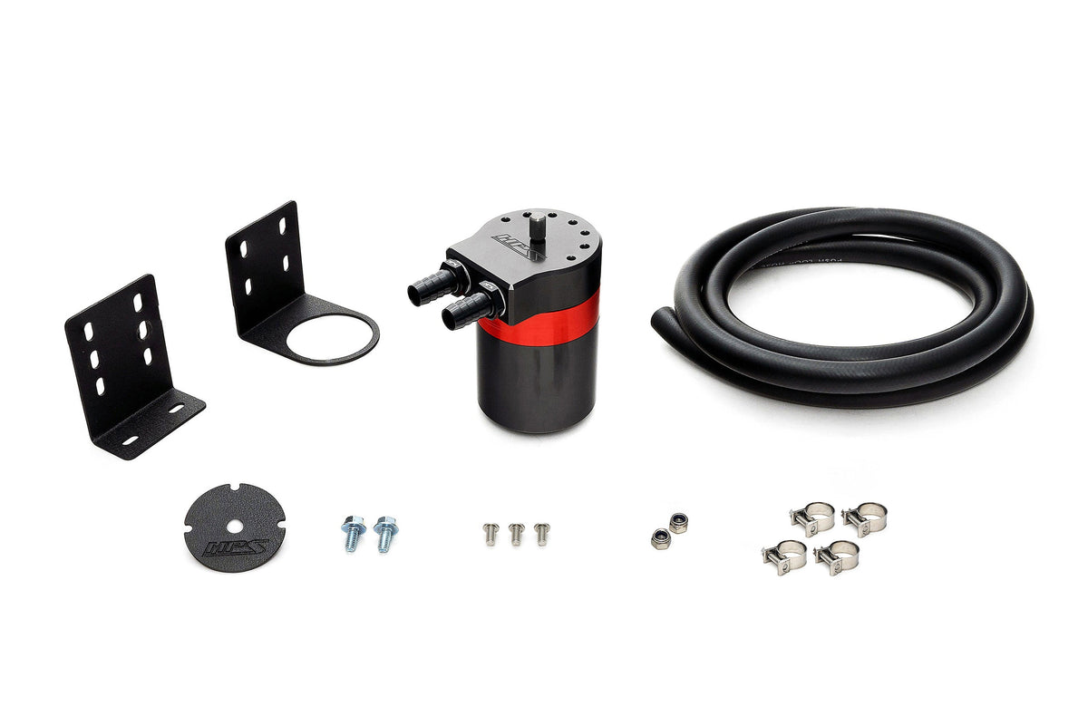 Red Oil Catch Can Kit, Select Hose Size, HPS 861-501 / 861-502 / 861-503