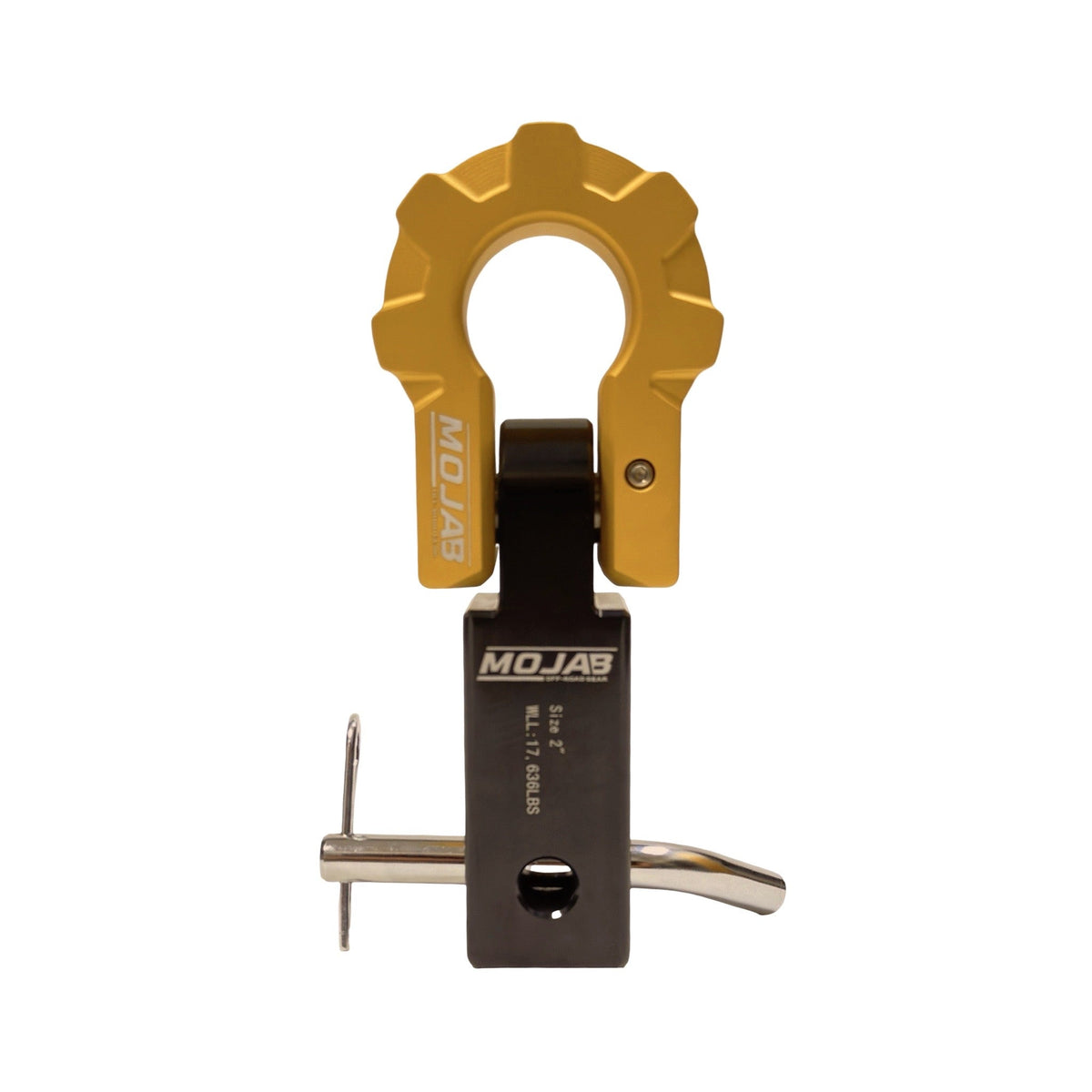 2'' Aluminum Hitch Receiver with Aluminum D-Shackle 9T-Ceramic coated