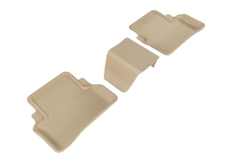 3D MAXpider 2017-2019 Mercedes-Benz E-Class Sedan W213 Kagu 2nd Row Floormats - Tan L1MB08821502