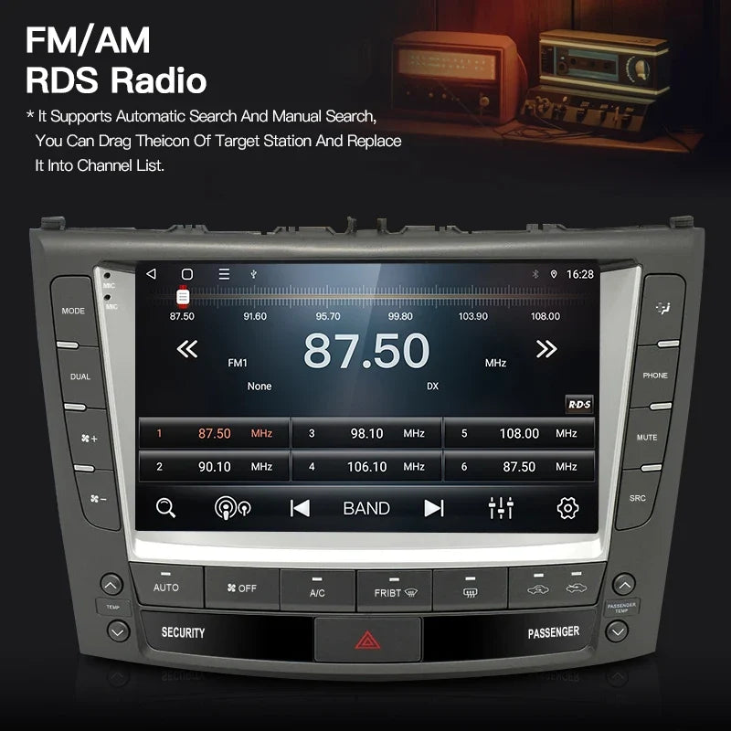 Lexus IS250 IS300 XE20 IS220 IS350 2005 - 2012 Android System Apple Carplay Car Video Player