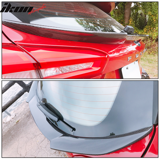2018-2020 Ford Focus Hatchback V Style Trunk Spoiler Wing Carbon Fiber